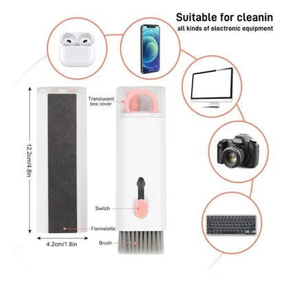 🧽✨ Kit Multiuso 7 en 1 – Limpia tu celular, teclado y audífonos al instante